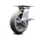 Service Caster 8 Inch Heavy Duty Thermoplastic Rubber Caster with Roller Bearing and Brake SCC SCC-35S820-TPRRD-SLB - alternate 1